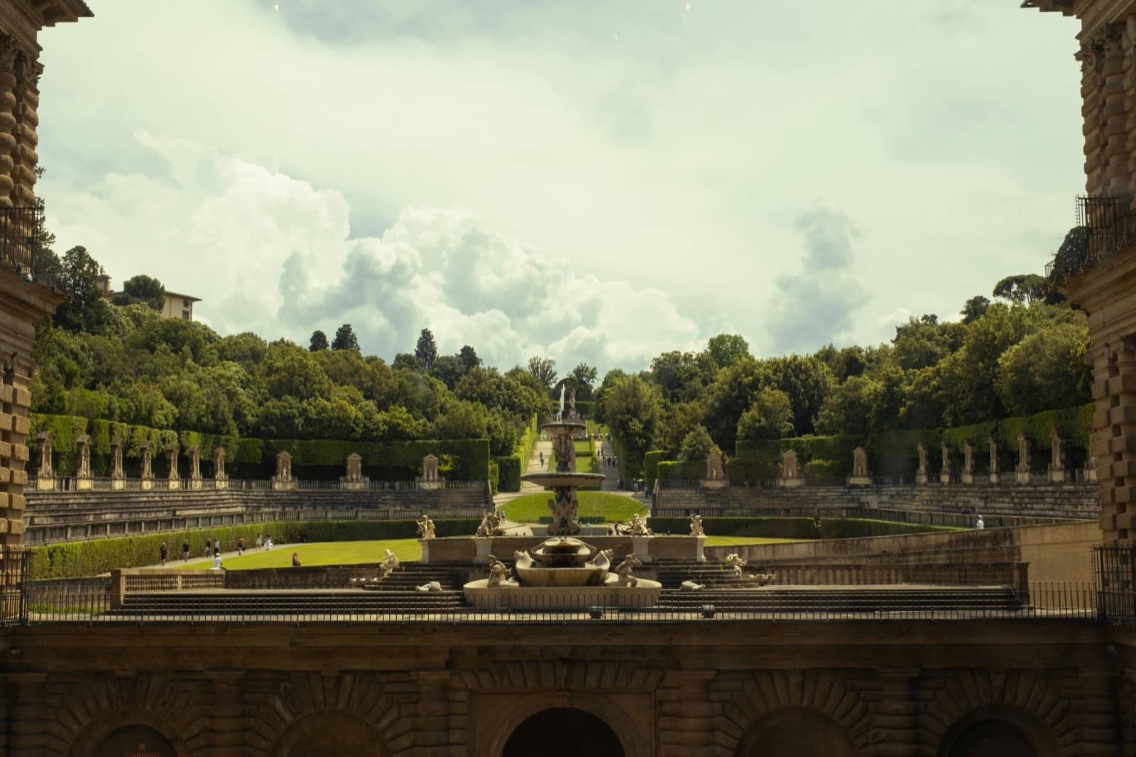Jardines de Boboli detrás del Palazzo Pitti