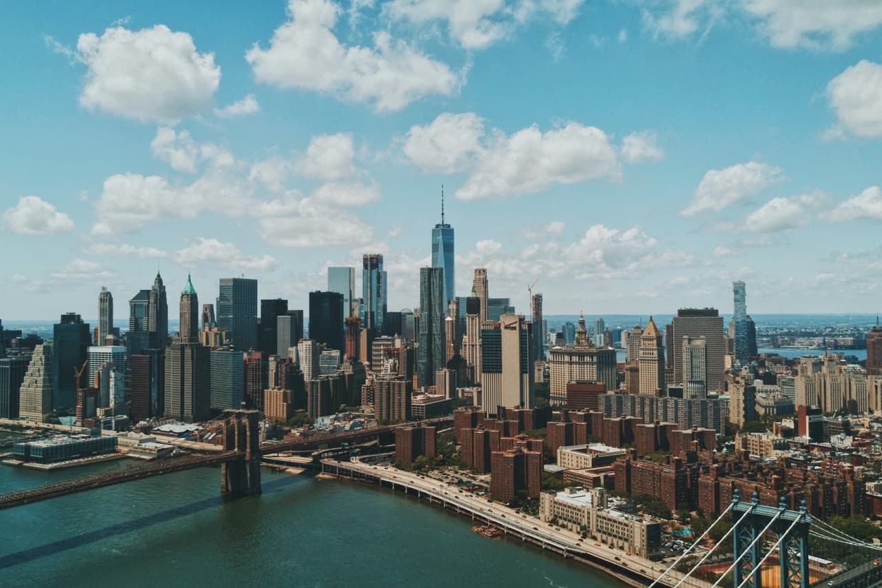 Vista aérea del skyline de Nueva York