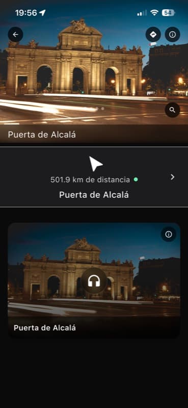 Pantalla de reproducción de audio en Ruthy