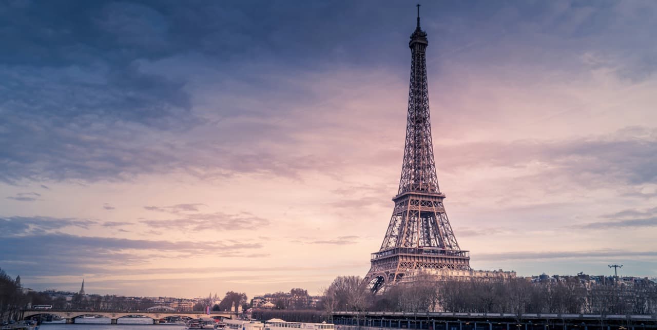 View of Paris with the Eiffel Tower